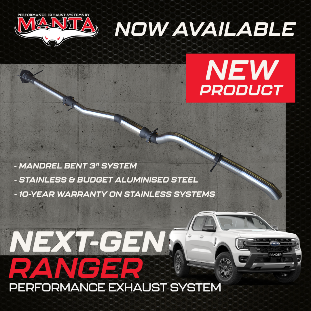 Manta Ford Ranger Next-Gen 3" Inch | DPF Back Twin Tip Side Exit Stainless Steel Exhaust System