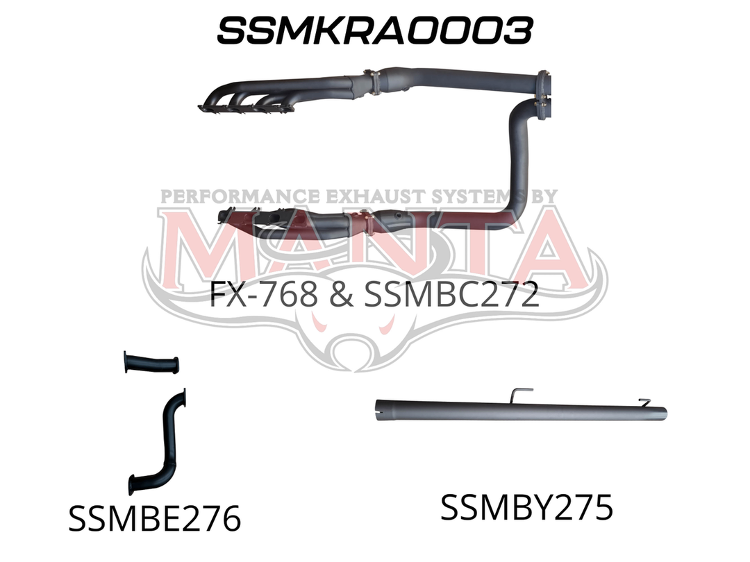 RAM 1500 5.7L V8 Twin 3" Stainless Steel | Medium Noise | Cat Back Without Rear Mufflers | Black Tips