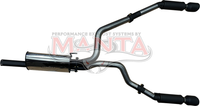 RAM 1500 5.7L V8 Twin 3" Stainless Steel | Medium Noise | Cat Back Without Rear Mufflers | Black Tips