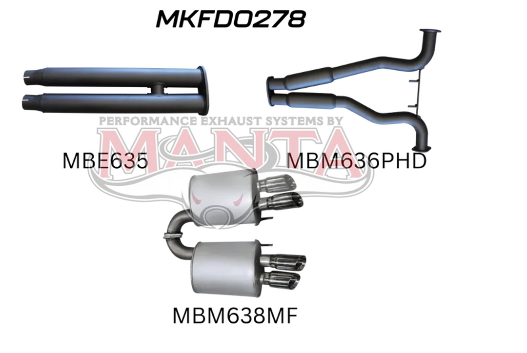Manta Pro Series Twin 3" Inch Cat Back | Ford Mustang | 2018 +