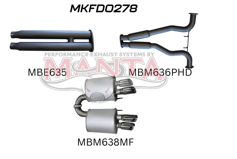 Manta Pro Series Twin 3" Inch Cat Back | Ford Mustang | 2018 +