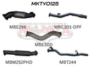 Manta Toyota 79 series 3" Inch Turbo Back System Without Cat (Hotdog DPF) | Aluminised Steel Exhaust System | Toyota Landcruiser 79 Series