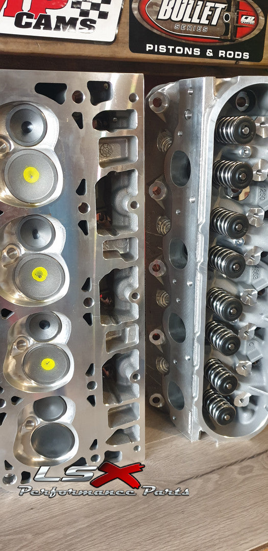 GM L76/92 Cylinder Heads Assembled | Rectangle Port | As Cast | 70cc / 260cc