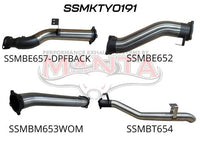 Manta Toyota 2016+ 79 series 3" Inch DPF Back System Without Muffler | Stainless Steel Exhaust System | Toyota Landcruiser 79 Series 2016+