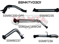 Manta Toyota 300 series 3" Inch Turbo Back | Stainless Steel Exhaust System | Toyota Landcruiser 300 Series V6