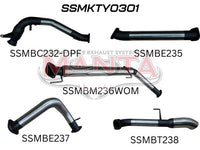 Manta Toyota 300 series 3" Inch Turbo Back | Stainless Steel Exhaust System | Toyota Landcruiser 300 Series V6