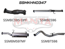 Manta Holden Colorado 3" Inch Turbo Back Stainless Exhaust System | RG 2.8l Colorado | Stainless Steel