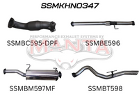 Manta Holden Colorado 3" Inch Turbo Back Stainless Exhaust System | RG 2.8l Colorado | Stainless Steel
