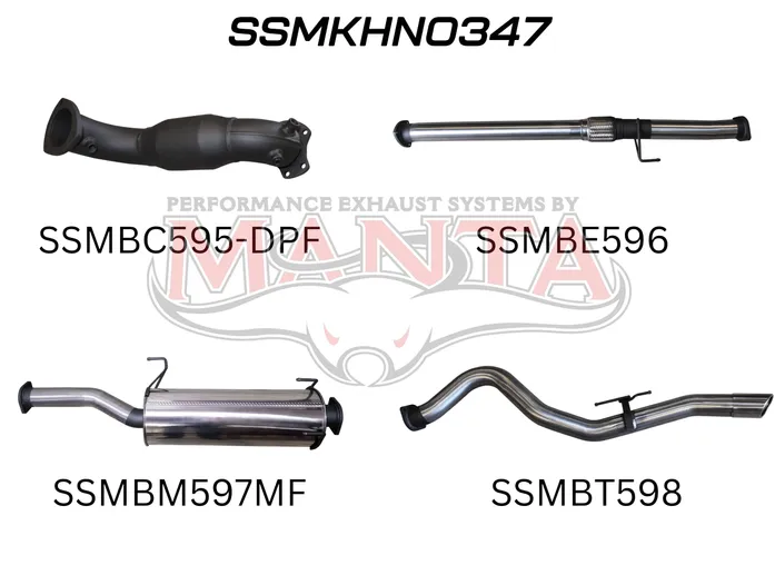 Manta Holden Colorado 3" Inch Turbo Back Stainless Exhaust System | RG 2.8l Colorado | Stainless Steel