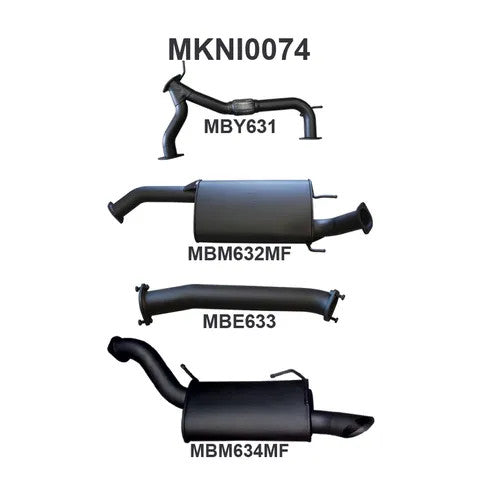 Manta Y62 Patrol  3" Inch Cat Back | Nissan Y62 Patrol | Aluminised Steel Exhaust System