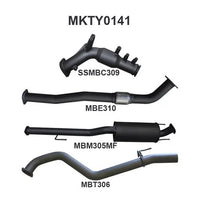Manta Toyota Hilux 3" Inch Turbo Back | GUN126R 2.8l | Aluminised Steel Exhaust System | With Hotdog NO CAT