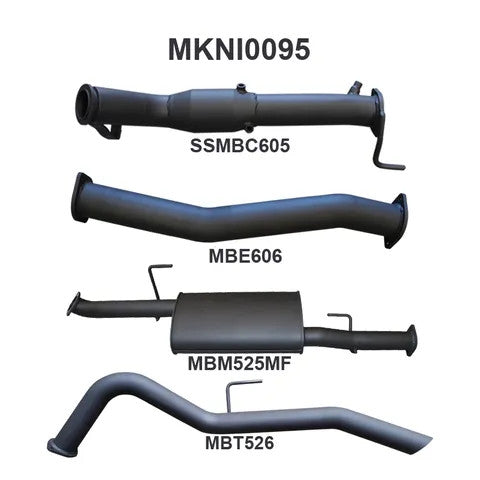 Manta Nissan Navara 3" Inch Turbo Back | D23 NP300 2.3l | Aluminised Steel Exhaust System