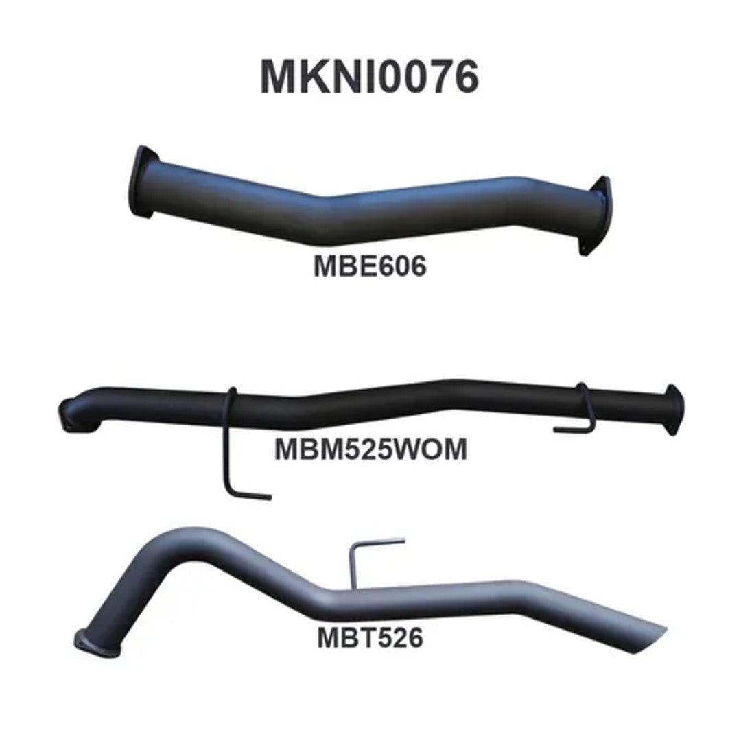 Manta Nissan Navara 3" Inch DPF Back | D23 NP300 2.3l | Aluminised Steel Exhaust System