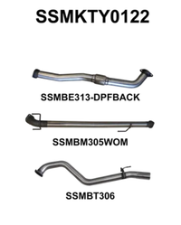 Manta Toyota Hilux 3" Inch DPF Back | GUN126R 2.8l | Stainless Steel Exhaust System
